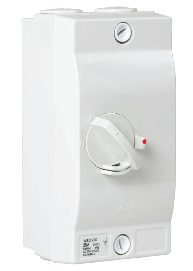 [WSD232A] ABB 32 Amp 2 Pole (Single Phase) IP66 Isolator Switch