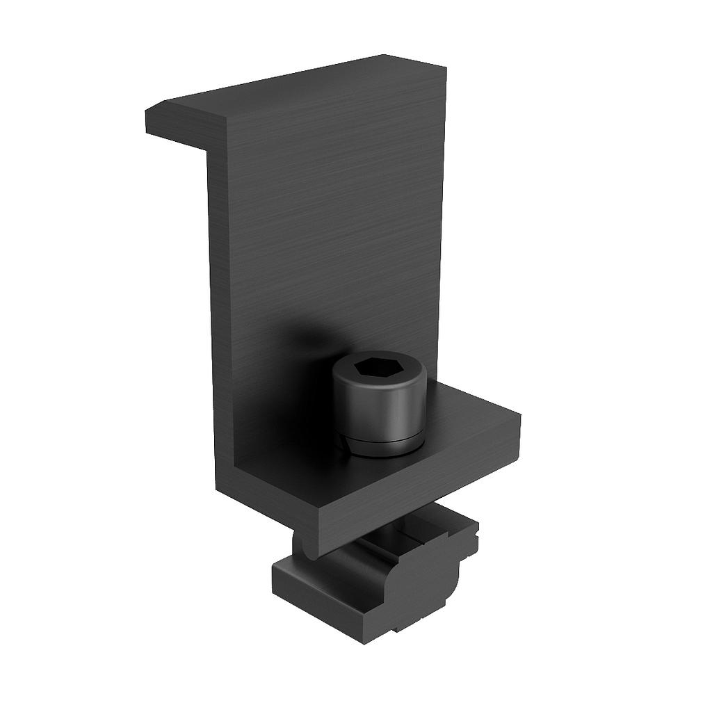 [ER-EC-ST30B] Clenergy PV-ezRack Module End Clamp,Standard,for Frame Height 30mm (Black Anodized)