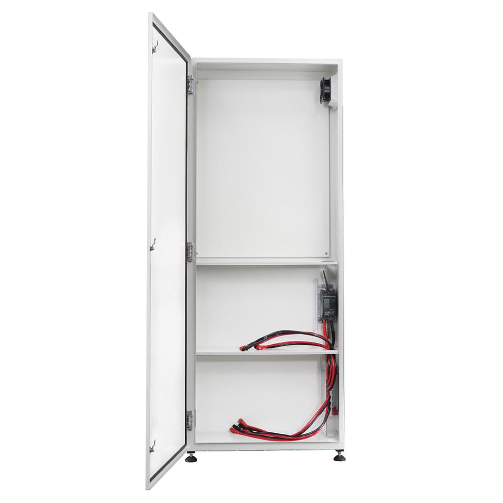 [PEF6W-B250] PowerPlus Energy 6 x 2RU Battery Cabinet With 250A DC Circuit Breaker IP54 Indoor / Outdoor Floor Mounted Cabinet