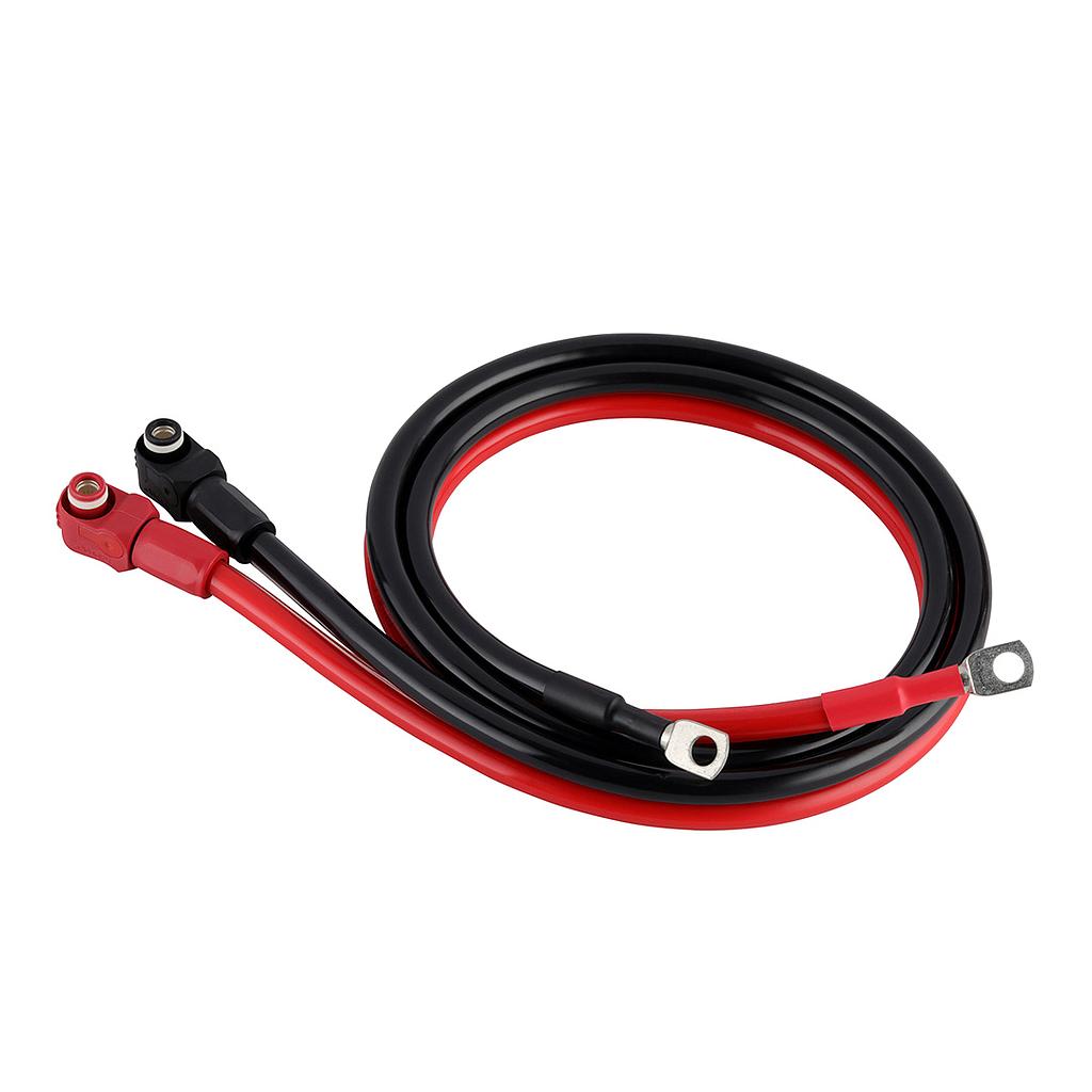 [CAL162A] PowerPlus 16mm2 double insulated Battery Cable 2 metres long with Amphenol Connectors and M8 Lug (Pair (Red and Black))