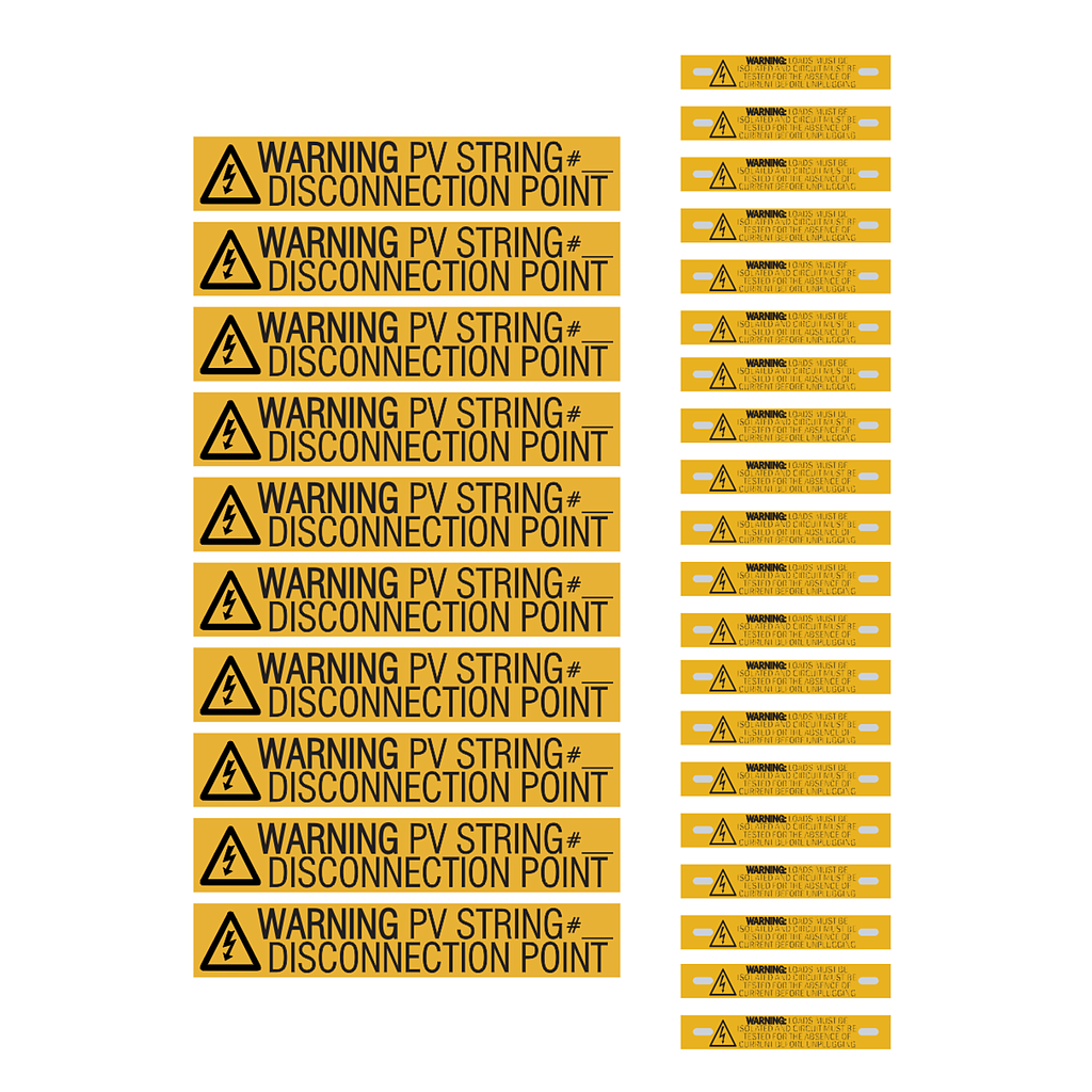 [LABELS-DP-10PC] Disconnection Point Labels Bulk Pack To Suit 10 Strings