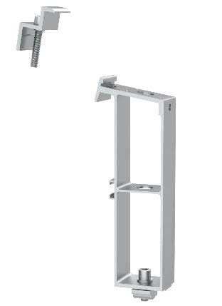[RL-COMT/Z/G/10V2] PV-ezRack ComT, Rear Leg Assembly, 10°, with Z-Module and Grounding Pins, version 2