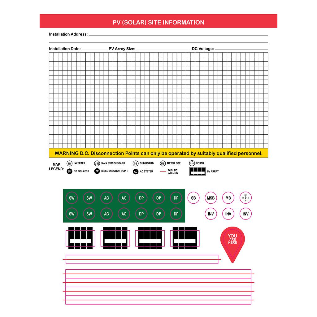 [LABELSSITEPLAN] Site Plan With Adhesive Backing (Sticker Sheet included)