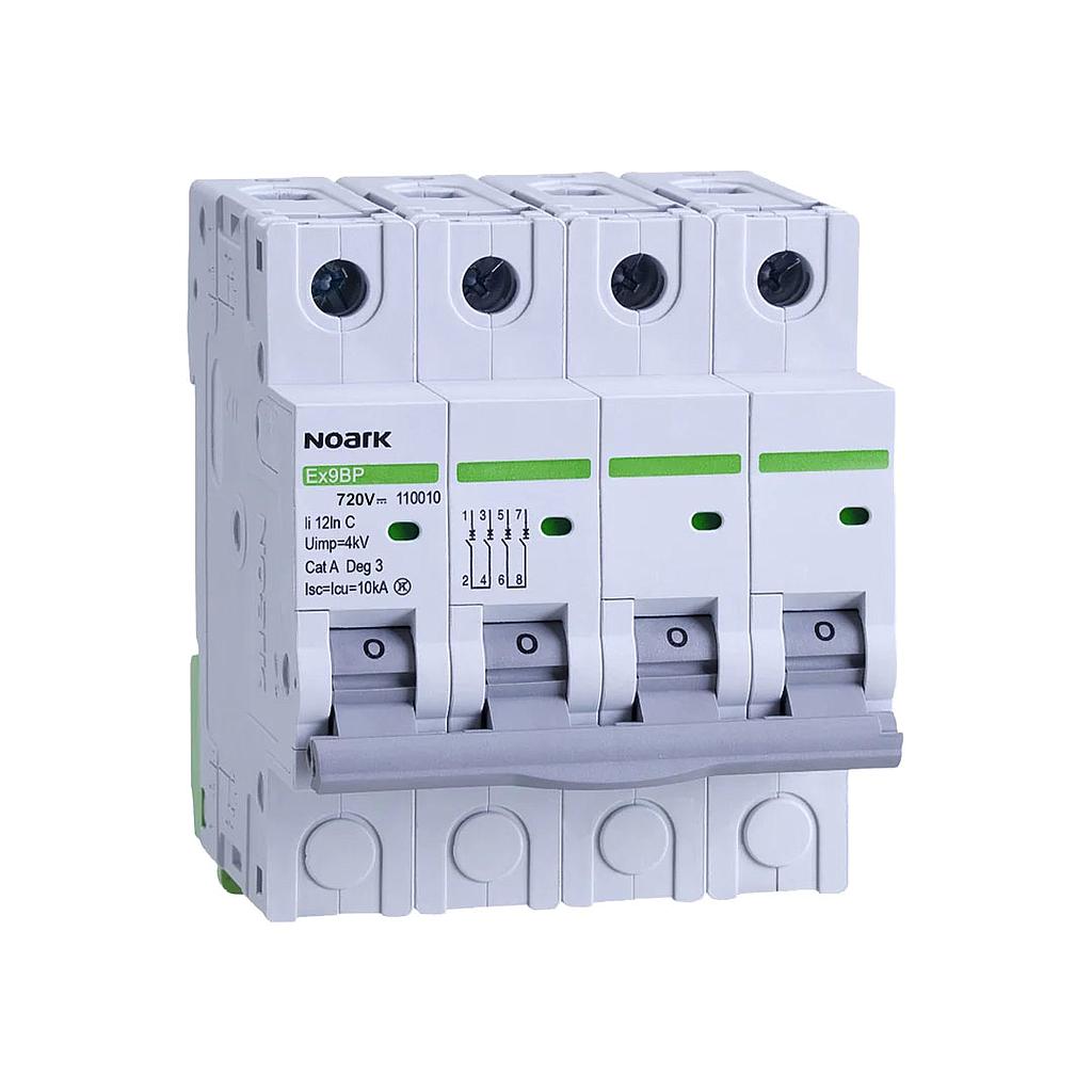 [N84480] Noark Ex9BP 40A 720V DC Four Pole MCB K Curve 10kA
