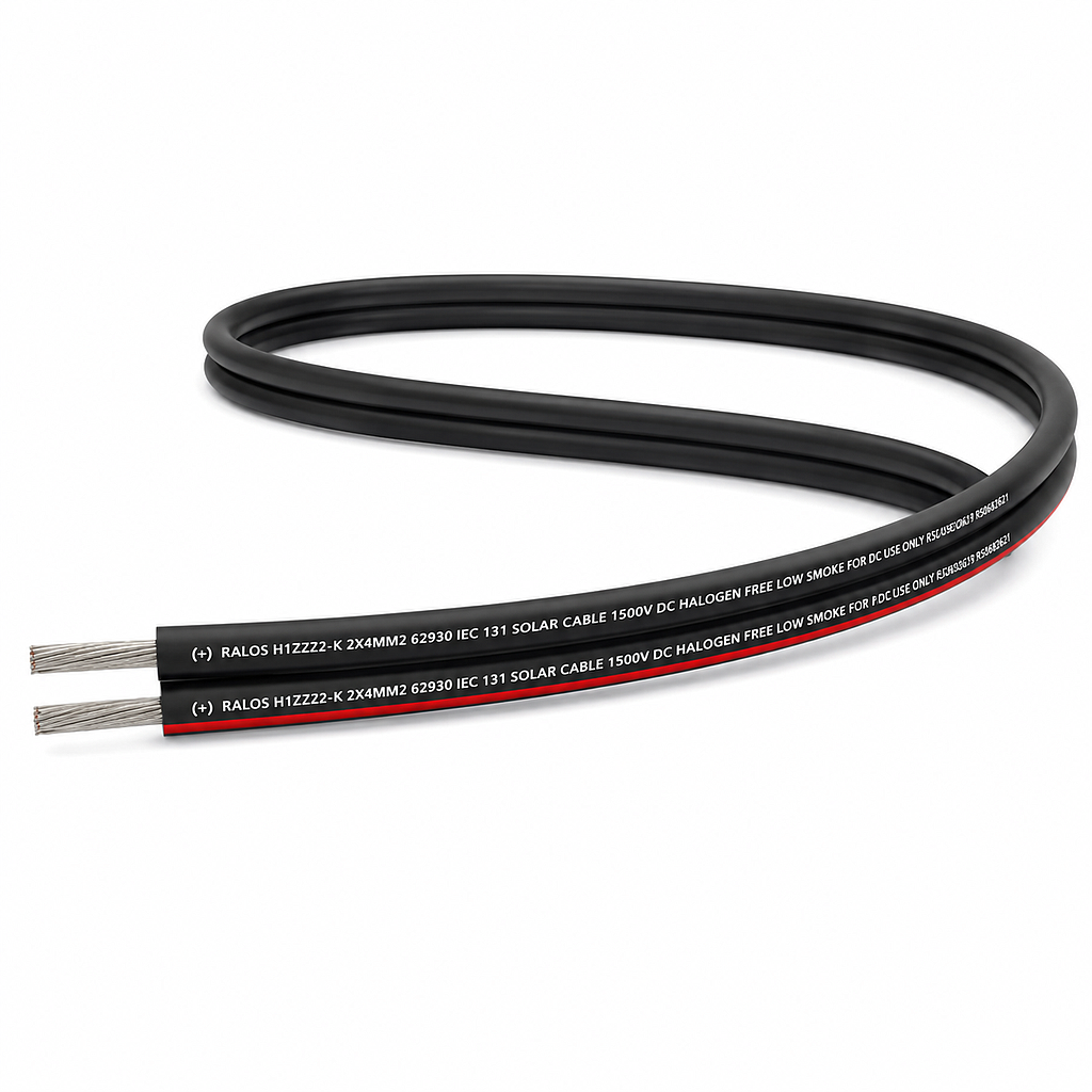 [RC2C10] Ralos 10mm2 Twin Core DC Cable - 1500V EN50618 IEC62930 Black / Red Per Metre