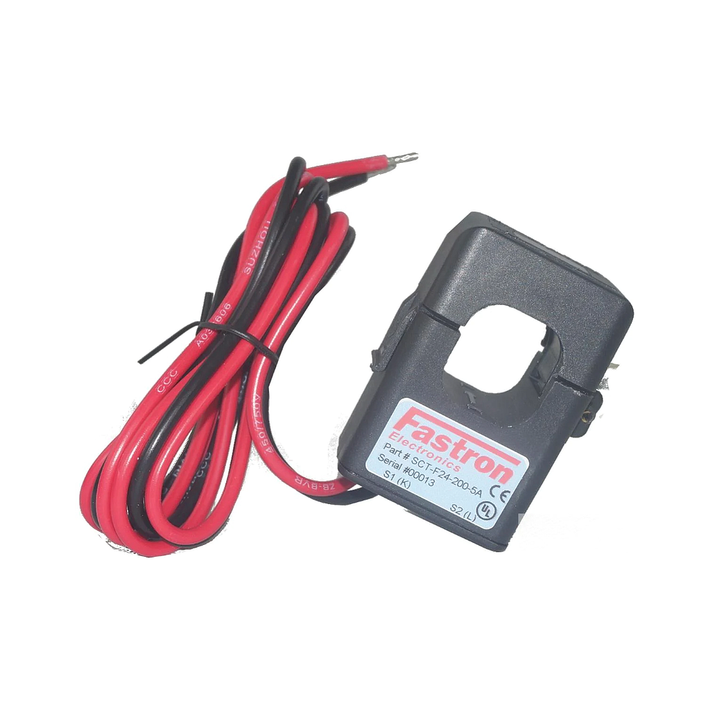 [FE 200/5A CT F24] Fastron Electronics 200 Amp Rated CT - Split Core - 24mm (5A Secondary)