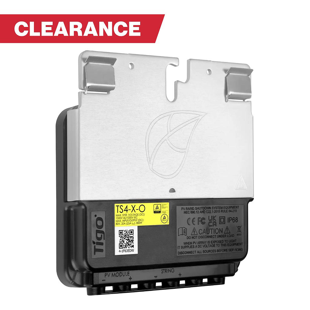 [TS4-X-O] CLEARANCE Tigo TS4-X-O 800W 80V Optimizer 20A Imp / 25A Isc 1.2m Cable MC4