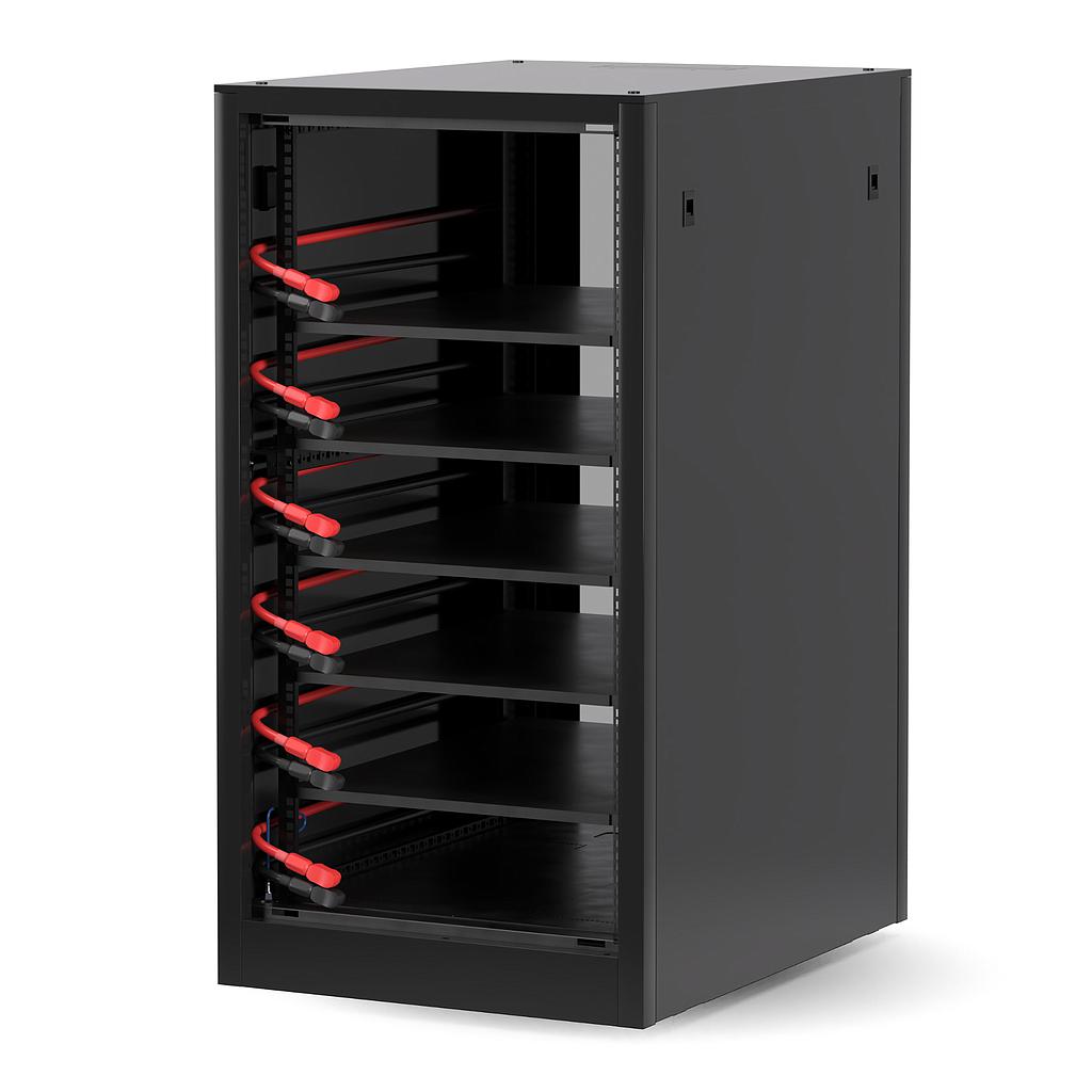 [TIR6] PowerPlus Energy T Rack Series 6 x 3RU Battery Cabinet IP21 Indoor Rack Mounted Cabinet