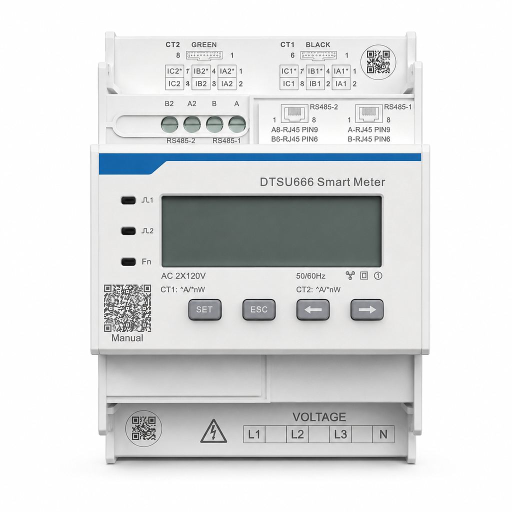 [SAJ-3P-Meter-6CT] SAJ Smart Meter Three Phase With 6x 100A/40mA Split Core CTs 16mm For AC Coupling