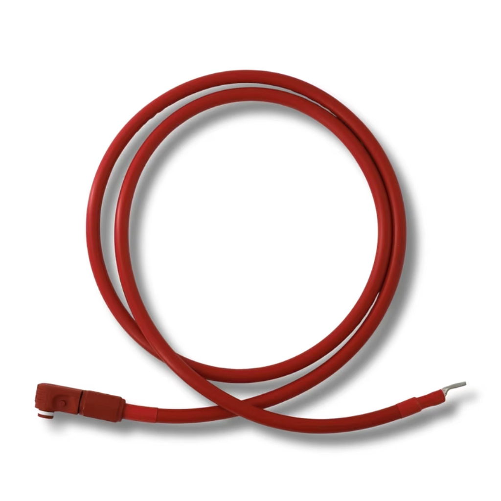 [C-100-RD35A-2M] PowerPlus 35mm2 Double Insulated 2m Long Battery Cable With Degson Connector & M8 Lug (Red)